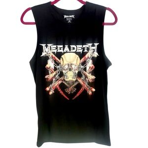 NEW Vintage Style men’s Small MEGADETH rock muscle T-shirt.